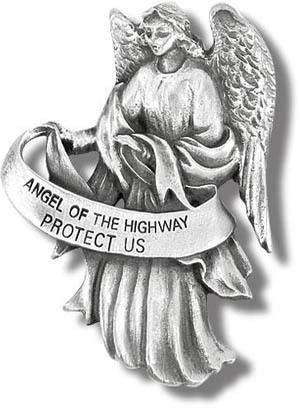 Angel of the Highway Guardian Angel Auto Visor Clip