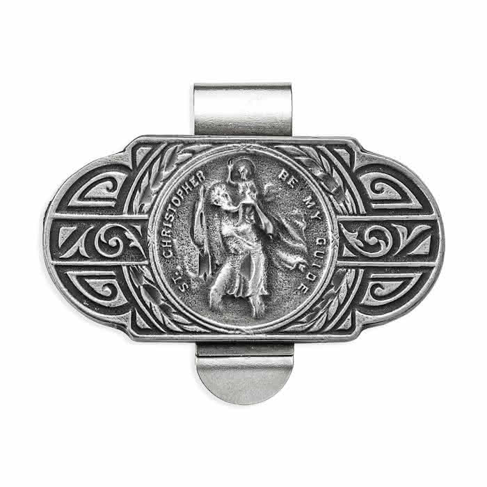 Saint Christopher Be My Guide Visor Clip Saint Christopher Be My Guide Visor Clip
