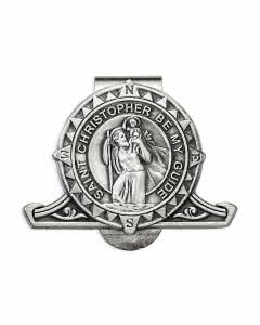 St. Christopher Be My Guide Compass Visor Clip St. Christopher Be My Guide Compass Visor Clip