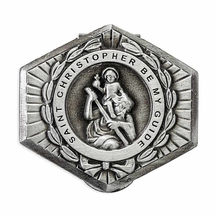 St Christopher Be My Guide Visor Clip