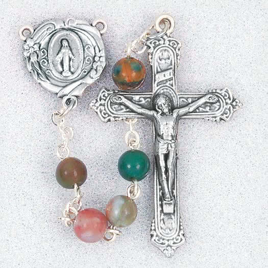 Rosary: 6mm India Agate Bead