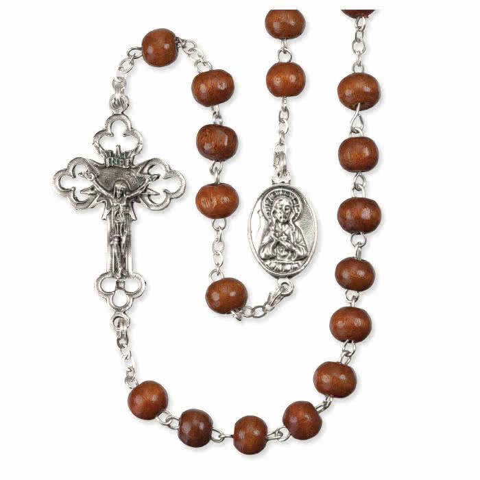 Brown Wood Kant Tangle Rosary